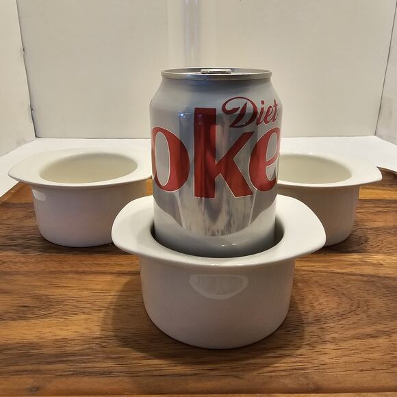 CIROA Stoneware White Set of 3 Ramekins Custard Cups Tab Handles.‎ - Picture 8 of 8